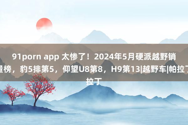 91porn app 太惨了！2024年5月硬派越野销量榜，豹5排第5，仰望U8第8，H9第13|越野车|帕拉丁