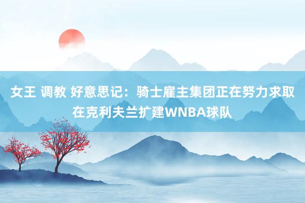 女王 调教 好意思记：骑士雇主集团正在努力求取在克利夫兰扩建WNBA球队